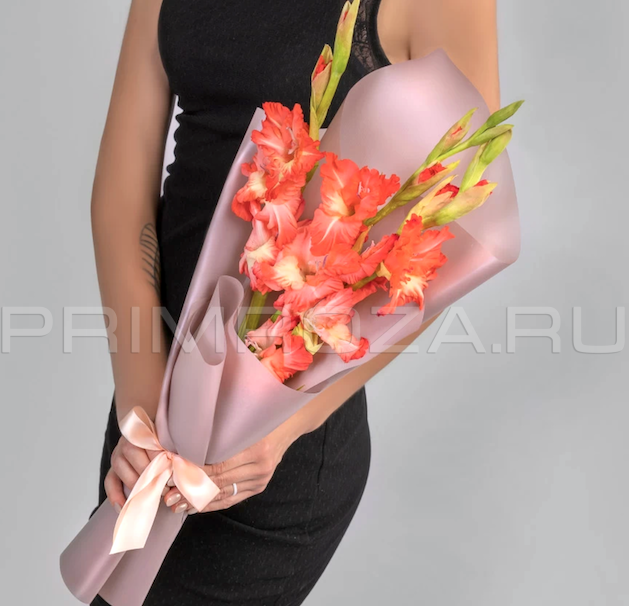 Monobucket of orange gladioli #G3920  Flowers delivery Vladivostok