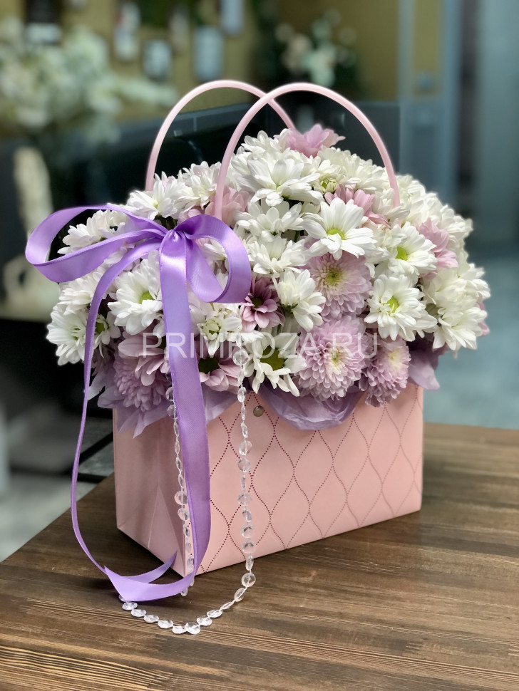 Цветочная композиция из хризантем Flowers delivery Vladivostok