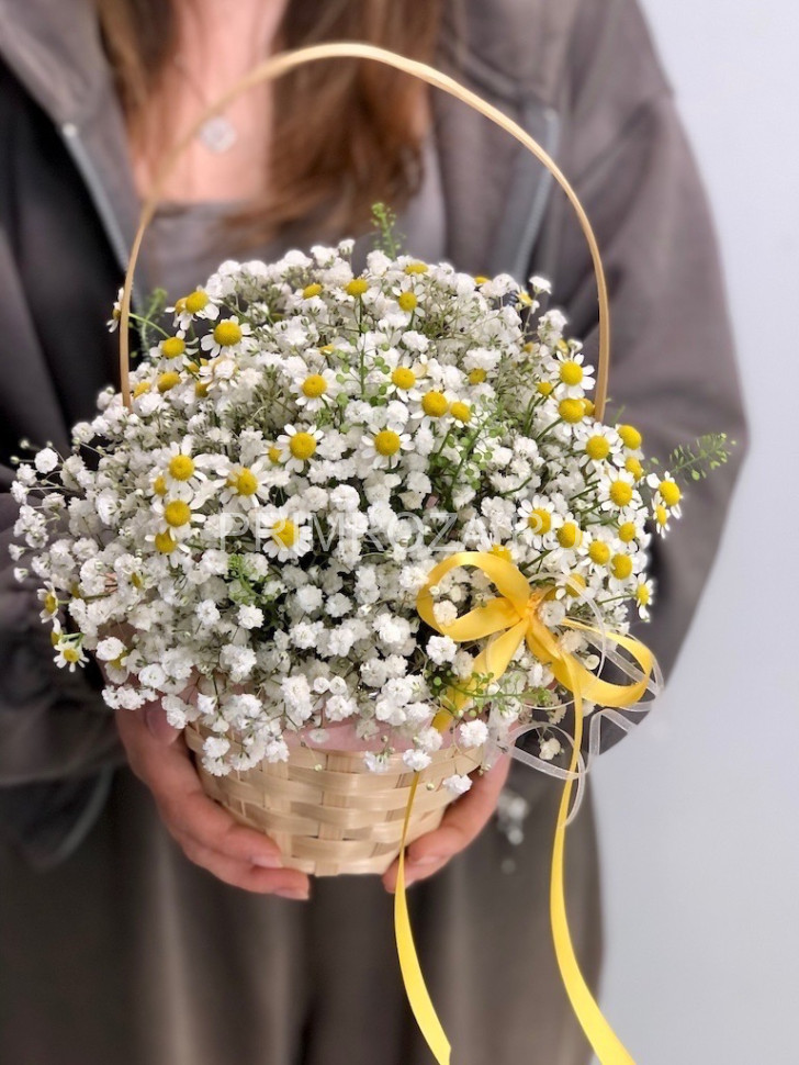 Composition in a box of stabilized gypsophila #M8547 Flowers delivery Vladivostok