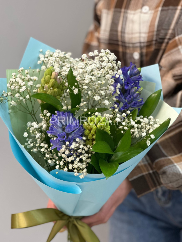 #DV028 Сборный букет с гиацинтами Flowers delivery Vladivostok