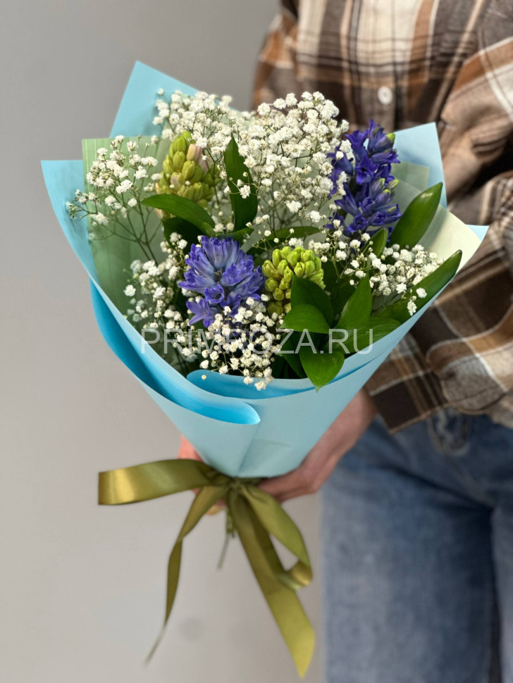#DV028 Сборный букет с гиацинтами Flowers delivery Vladivostok