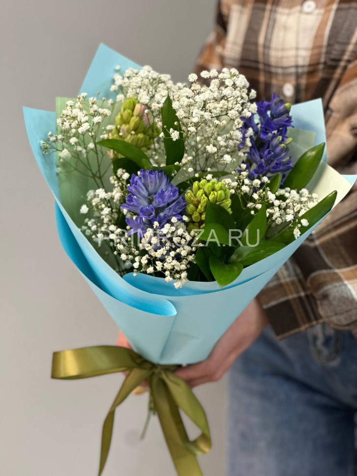 #DV028 Сборный букет с гиацинтами Flowers delivery Vladivostok