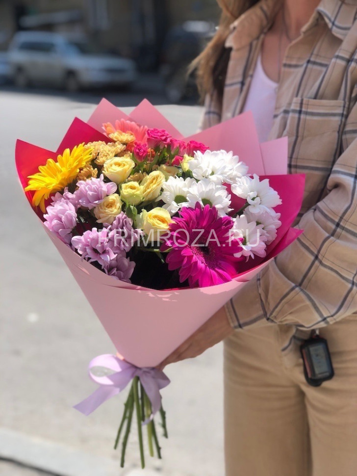 Assorted bouquet with gerberas #A6634 Flowers delivery Vladivostok