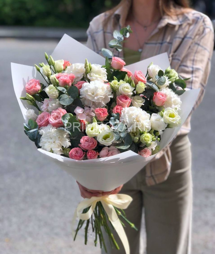 Сборный букет с альпийской розой #DM025 Flowers delivery Vladivostok