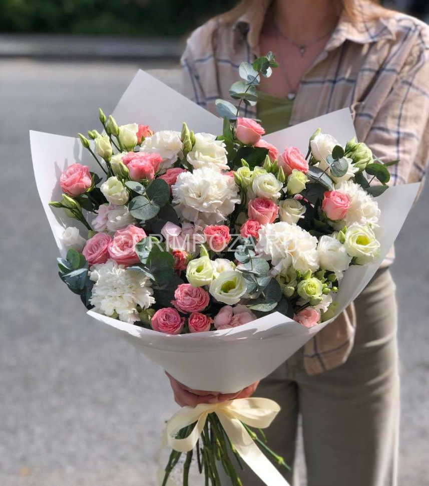 Сборный букет с альпийской розой #DM025 Flowers delivery Vladivostok