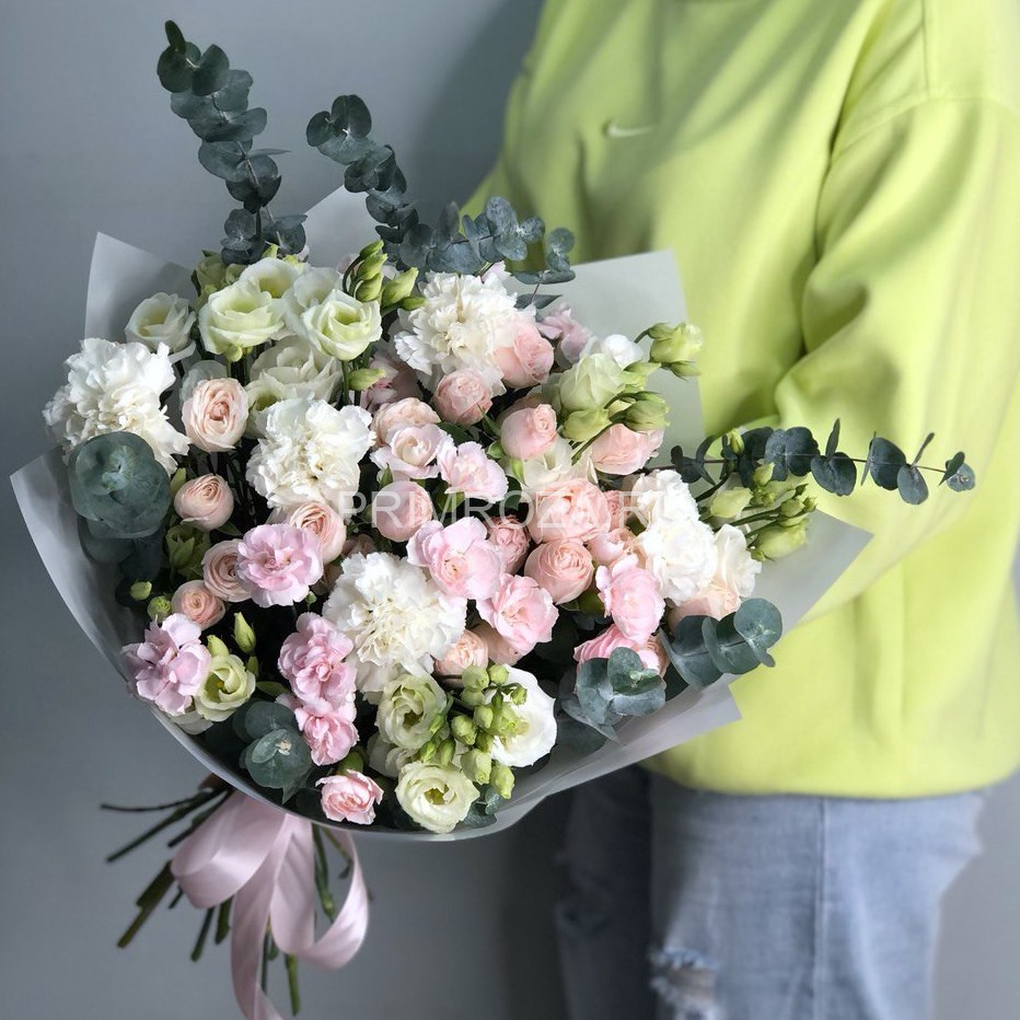 Сборный букет с альпийской розой #DM025 Flowers delivery Vladivostok