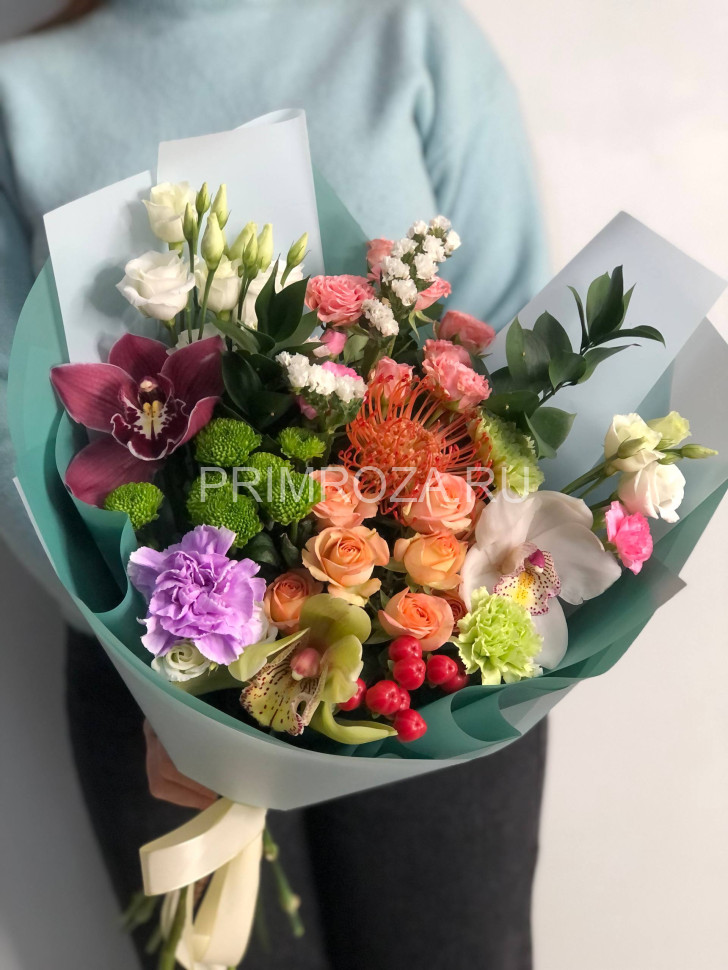 Экзотический букет с нутаном и орхидеей #В15821 Flowers delivery Vladivostok