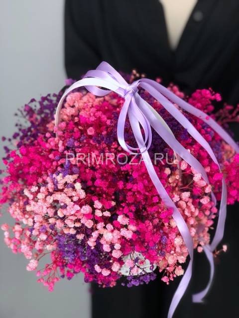 Prefabricated bouquet of stabilized gypsophila #B5355