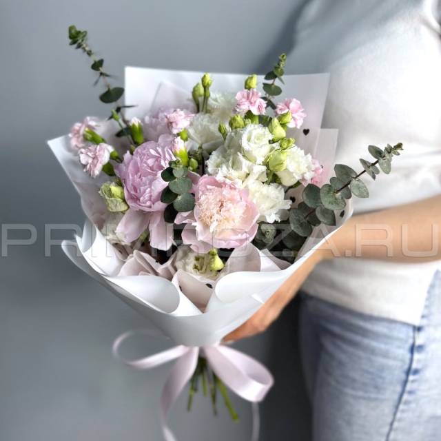 Peonies in a decorative box #A9857