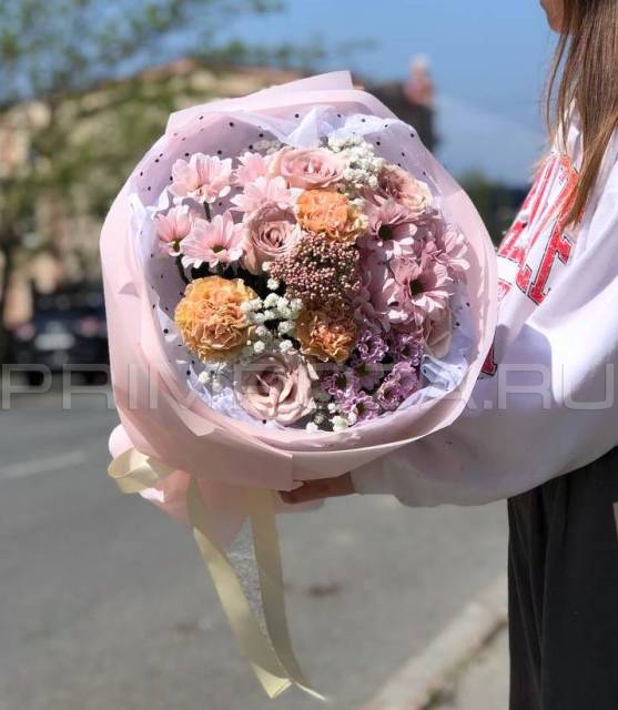 Prefabricated bouquet with gerbera#R0974