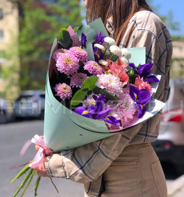 Prefabricated bouquet with gerbera#R0974