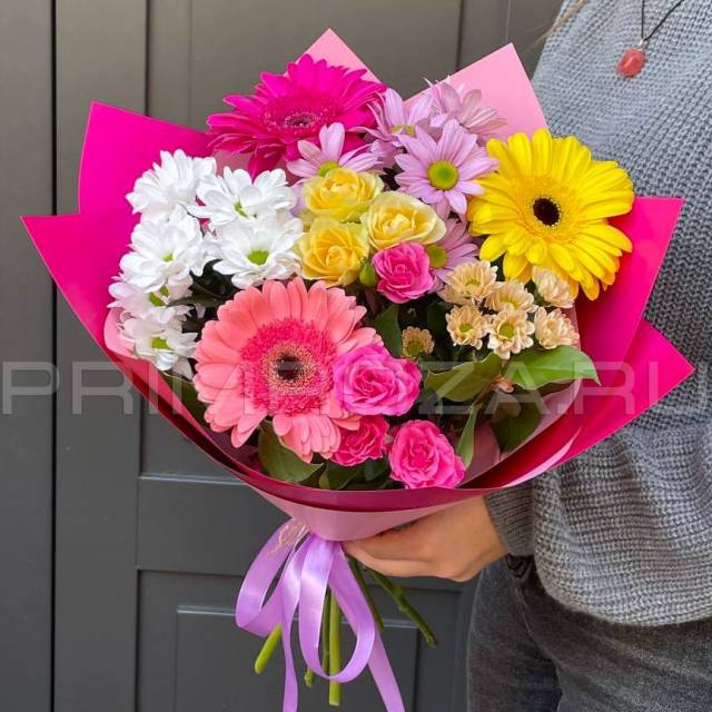 Prefabricated bouquet with gerbera #A0908