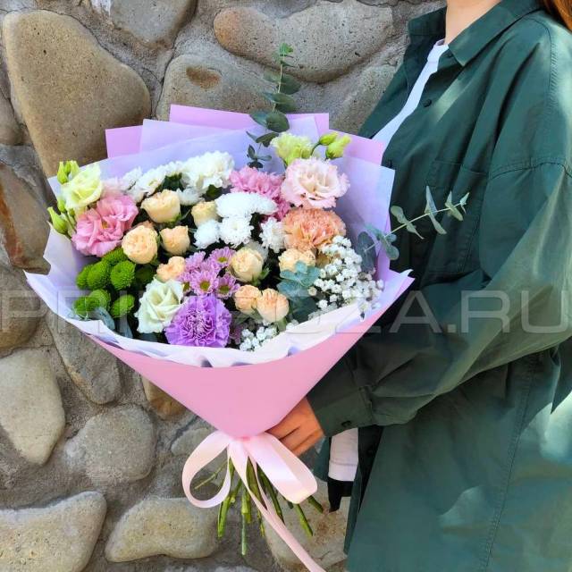Prefabricated bouquet with orchid #A00975