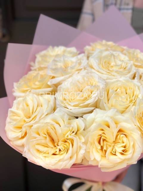 #DV034 Букет пионовидных роз  "CANDLELIGHT" 