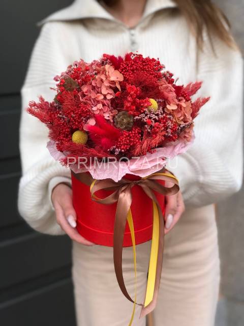 Assembled bouquet of dried flowers in an envelope#S015 