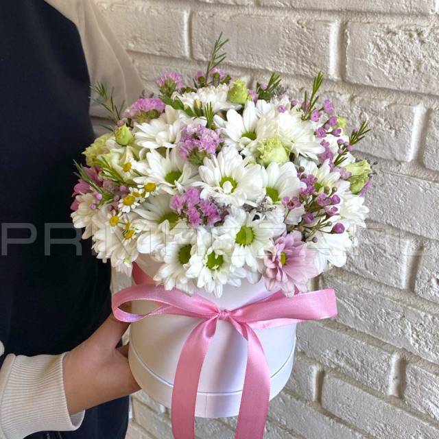 Assembled bouquet in a box #A30233