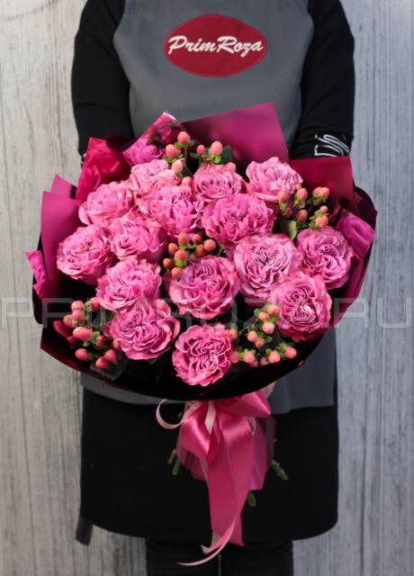 Bouquet of 15 garden roses #R3037