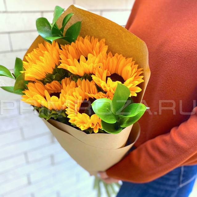 Monobucket of sunflowers #P007