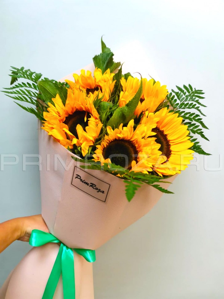 Monobucket of sunflowers #P007 Flowers delivery Vladivostok