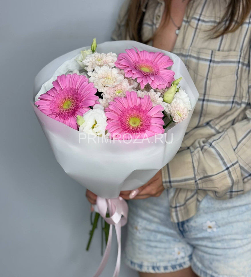Сборный букет с герберами #6765 Flowers delivery Vladivostok