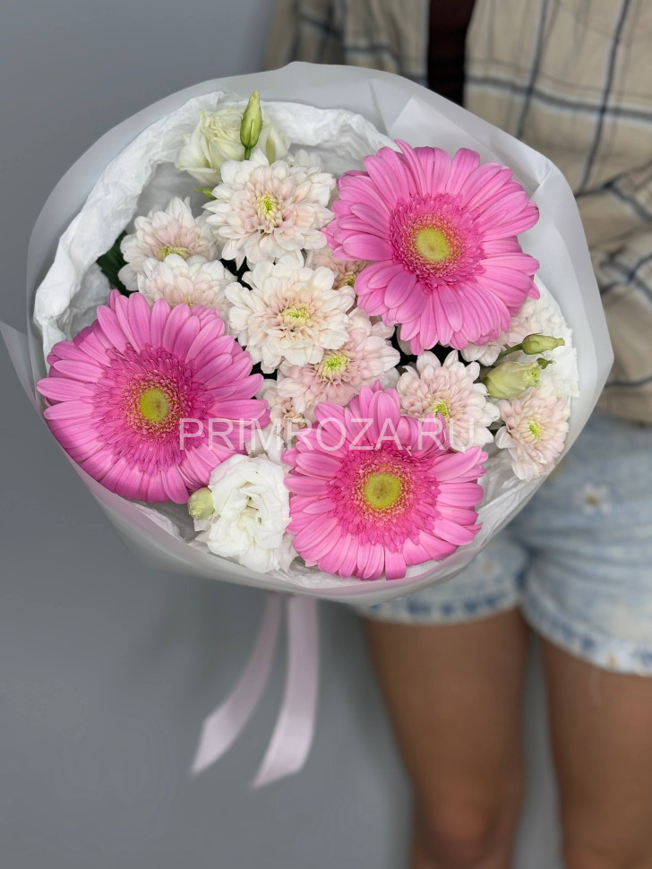 Сборный букет с герберами #6765 Flowers delivery Vladivostok
