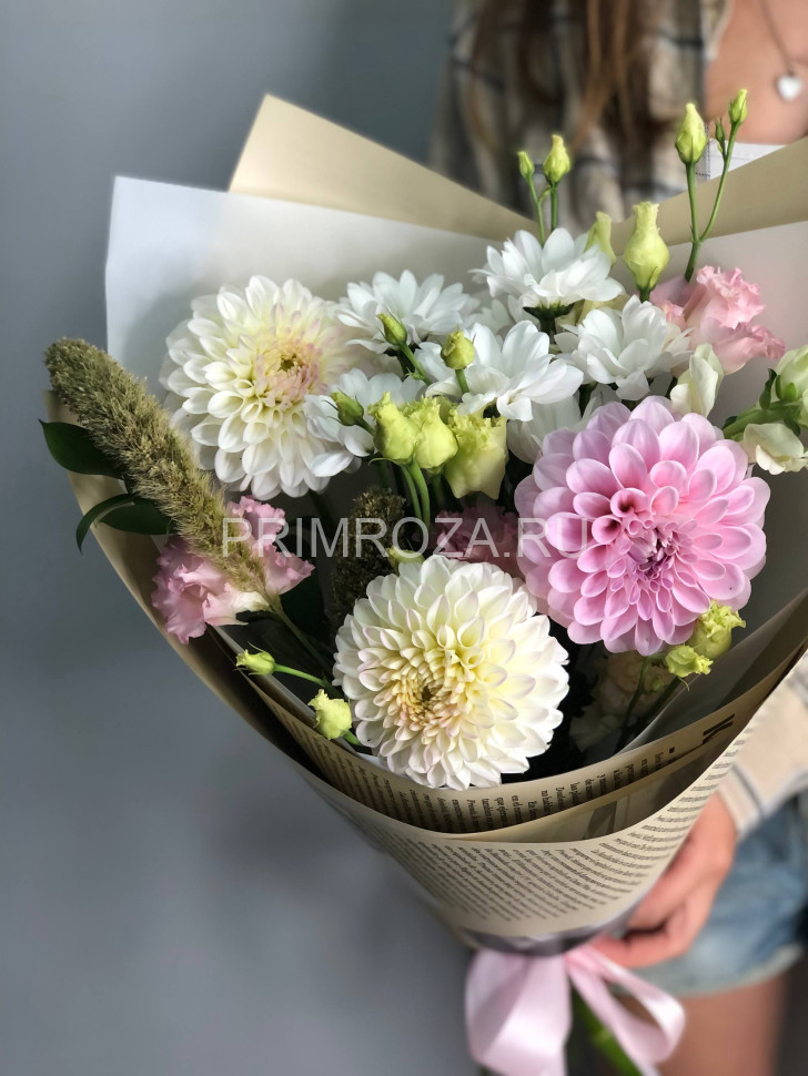 Букет с георгинами #А1112 Flowers delivery Vladivostok
