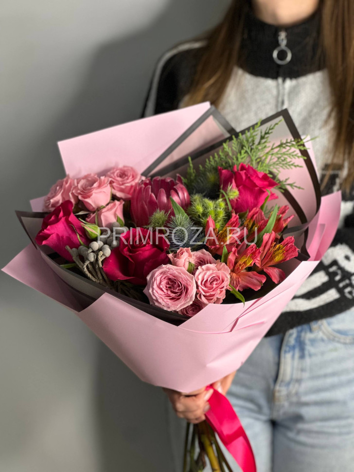 Экзотический букет с протеей #В1327 Flowers delivery Vladivostok