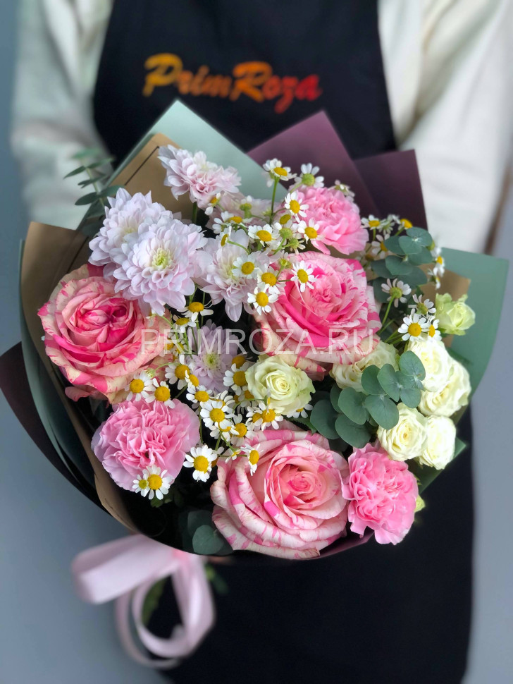Сборный букет с розой #А6111 Flowers delivery Vladivostok