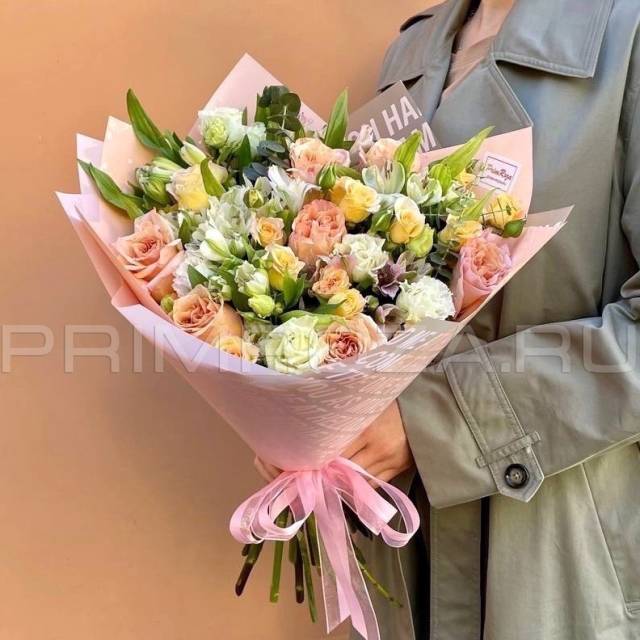 Composite bouquet with peony rose #A2566