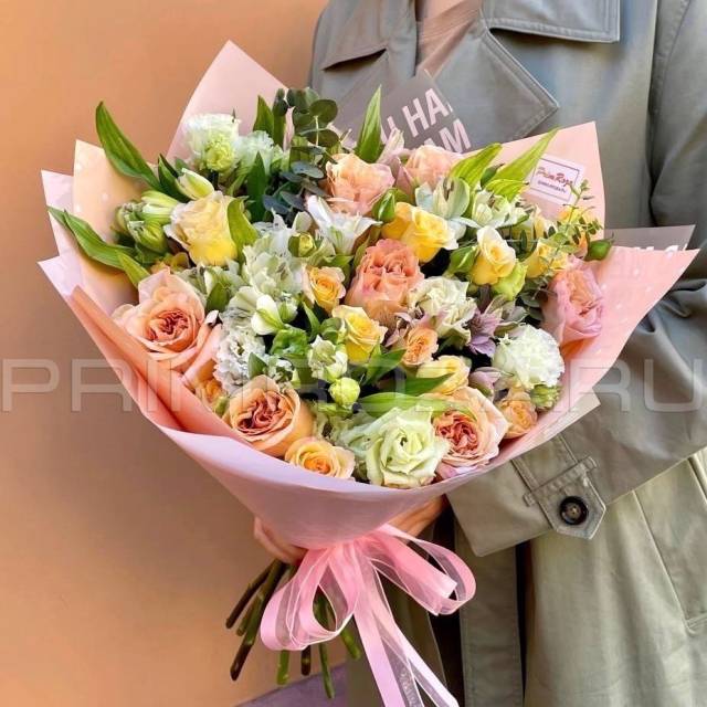 Composite bouquet with peony rose #A2566