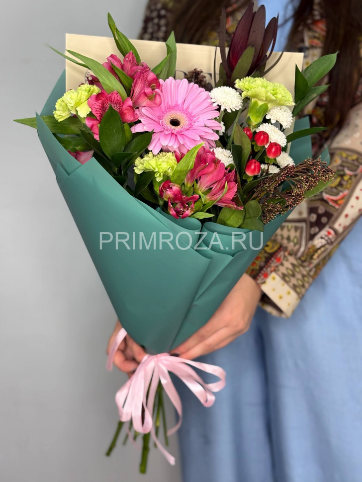Prefabricated bouquet with gerbera #A6222 Flowers delivery Vladivostok
