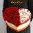 Bouquet of roses in a decorative box of chocolates Raffaello #T019