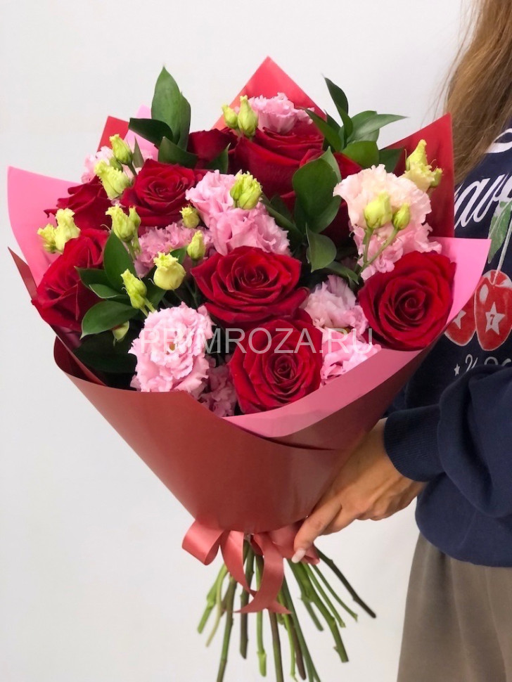 Букет из роз и эустом  #7399 Flowers delivery Vladivostok