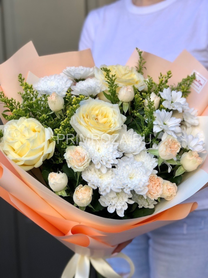 Нежный букет с пионовидными розами #6656 Flowers delivery Vladivostok