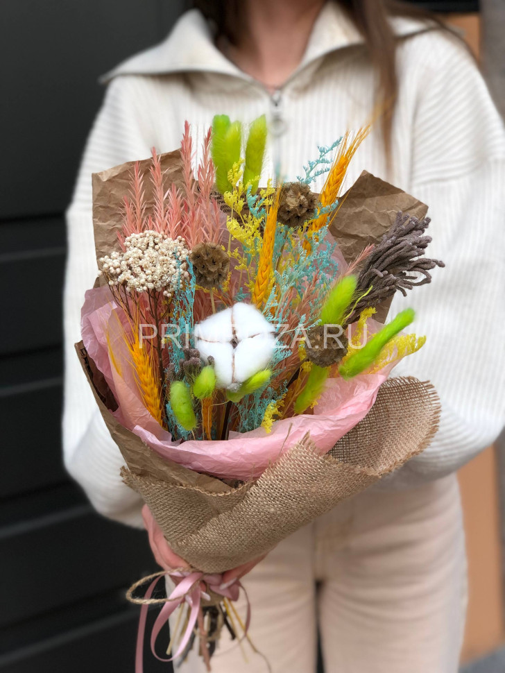 Composite composition of dried flowers #B00231 Flowers delivery Vladivostok