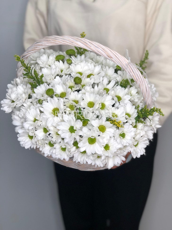 Хризантемы в корзине #6778 Flowers delivery Vladivostok