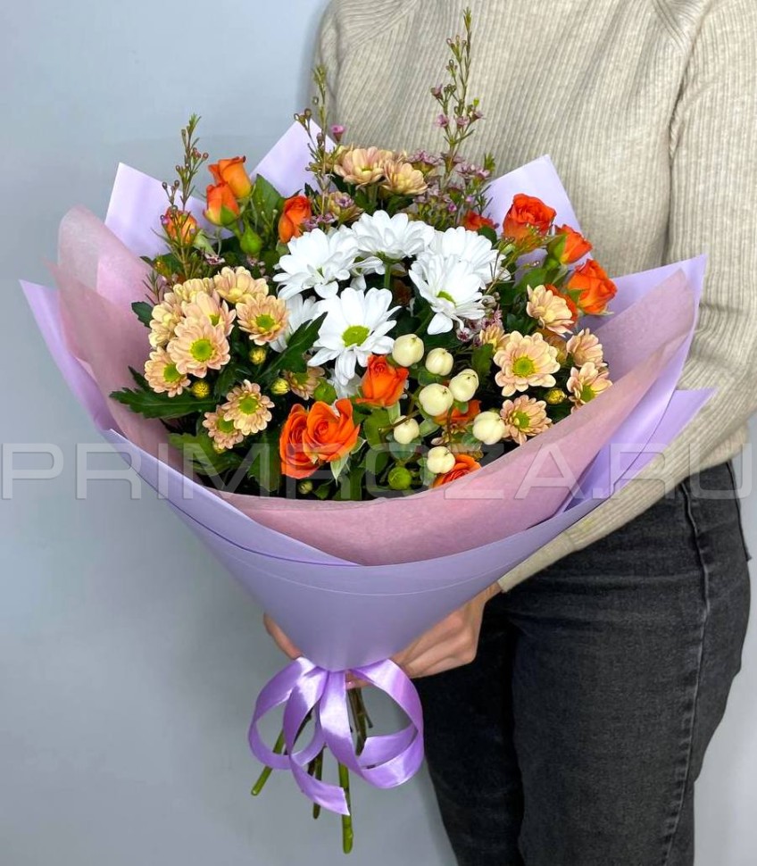 Mixed bouquet #V01023 Flowers delivery Vladivostok