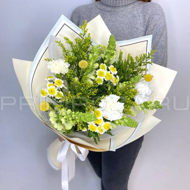 Field prefabricated bouquet with snapdragon #A6180