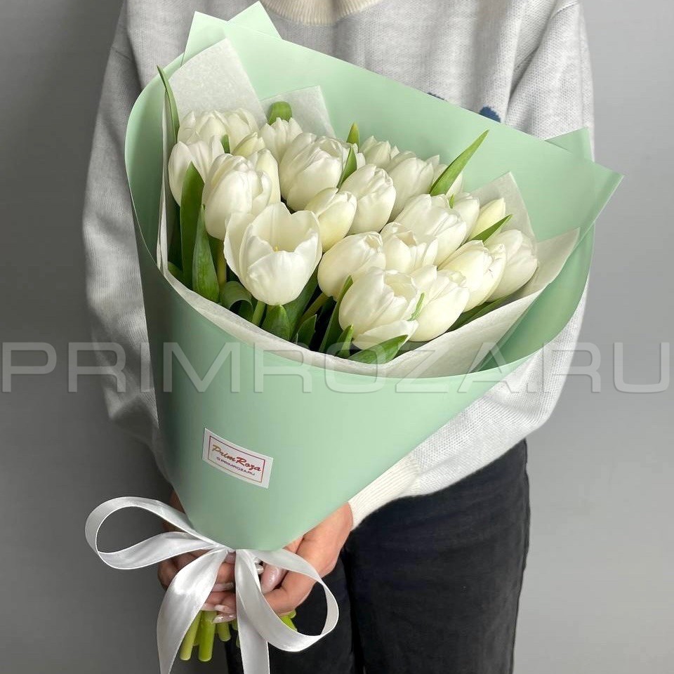 Snow-white tulips Flowers delivery Vladivostok