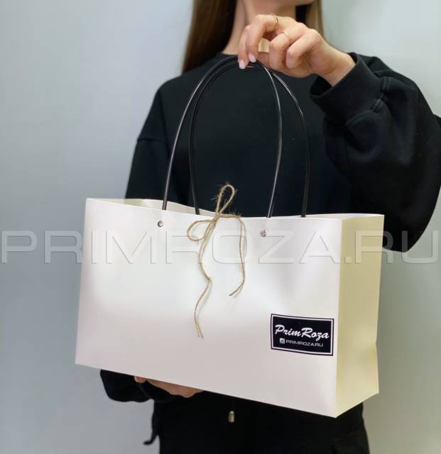 Vase-tube (glass) in a gift bag