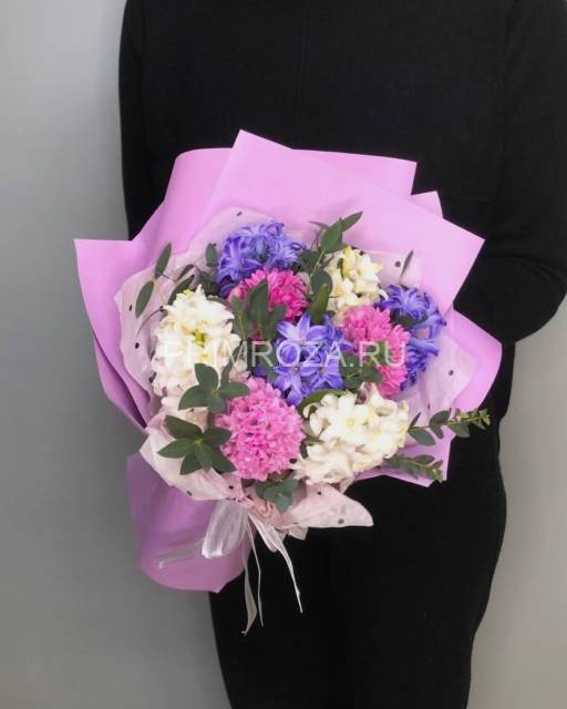 Bouquet compliment with hyacinths #24511