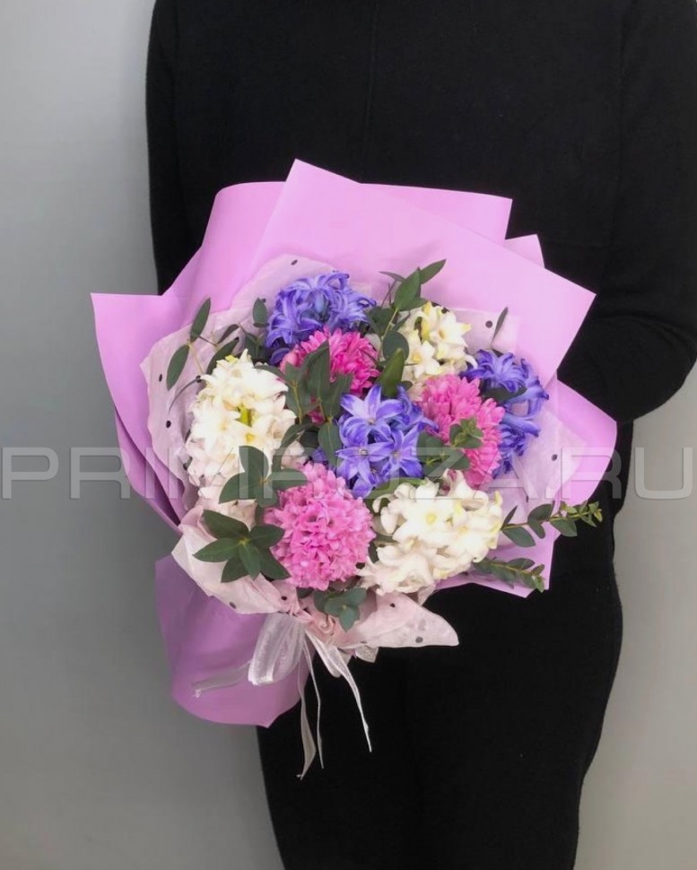 Bouquet compliment with hyacinths #24511 Flowers delivery Vladivostok
