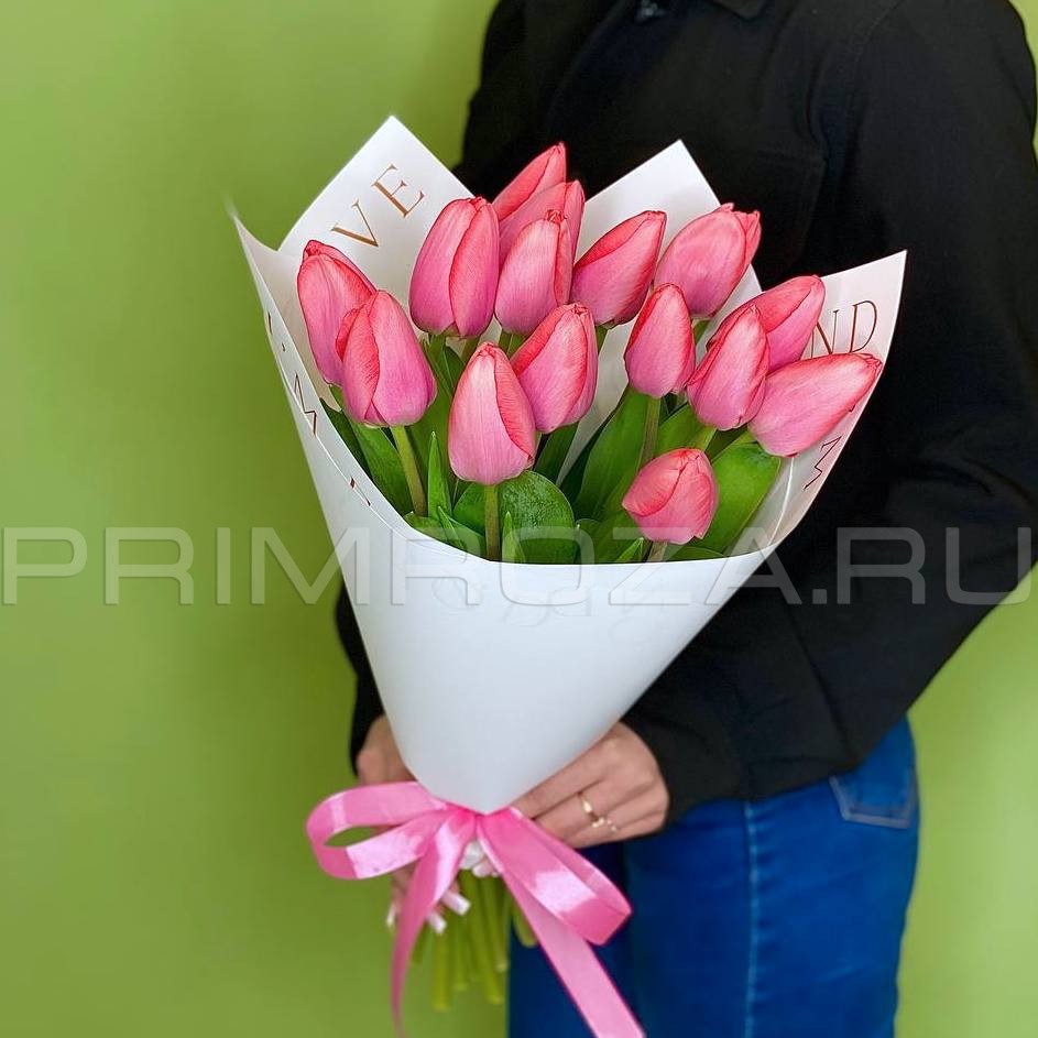 #M08 Розовые тюльпаны (15шт) Flowers delivery Vladivostok