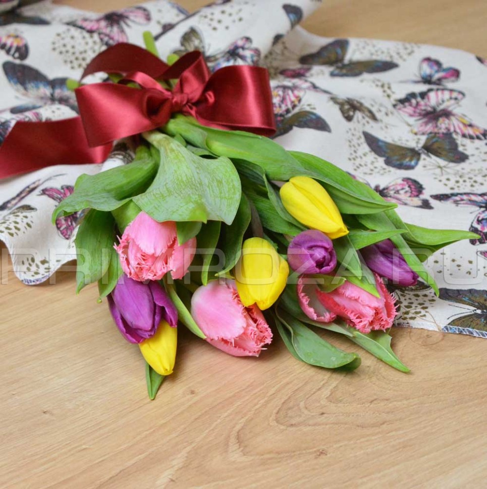 Тюльпаны 9 шт. Для корпоративных клиентов. Заказ только по телефону.  Flowers delivery Vladivostok