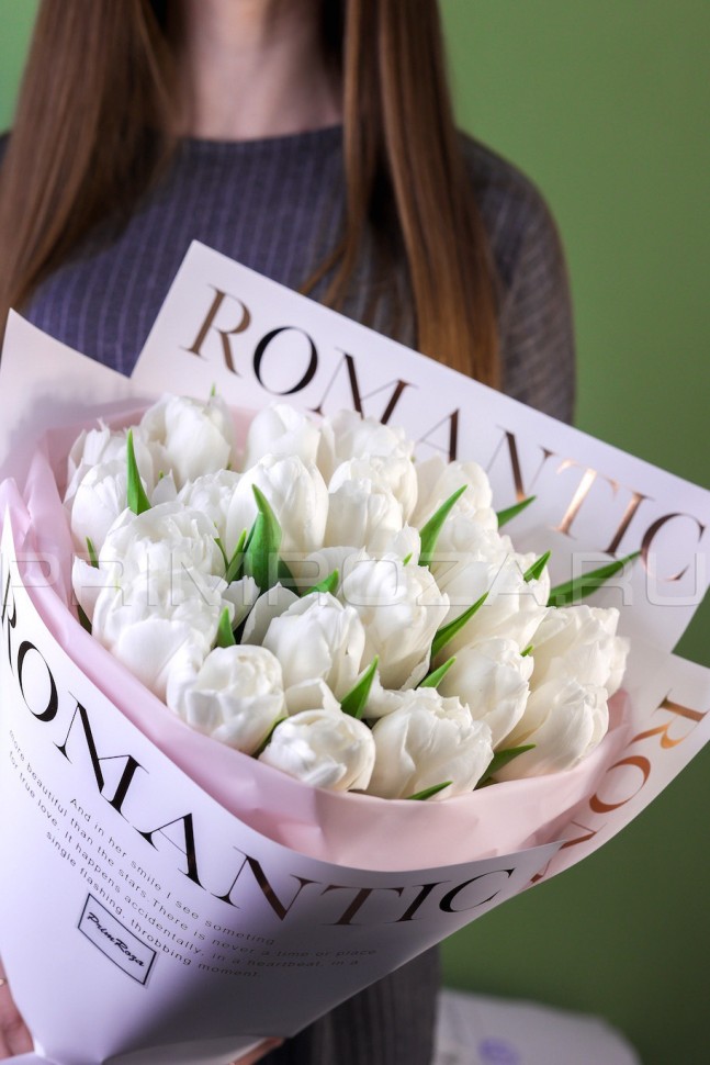 Bouquet of white tulips   Flowers delivery Vladivostok
