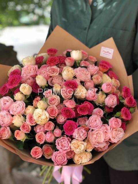 Букет из 25 кустовых роз #R0056 3