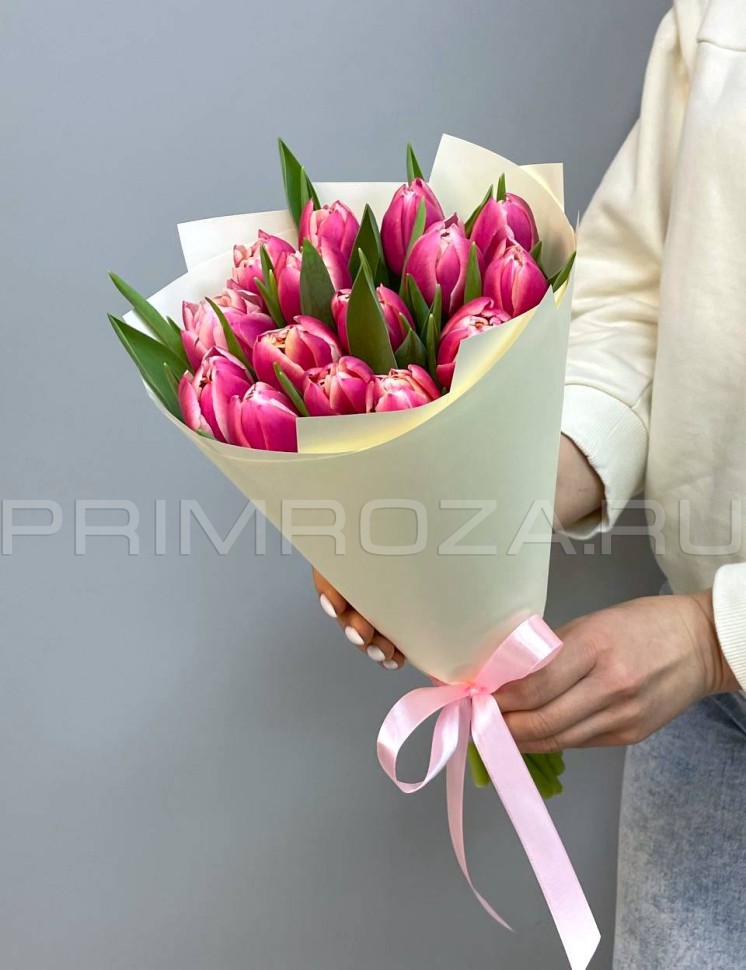 #M04 Букет пионовидных тюльпанов (15 шт) Flowers delivery Vladivostok