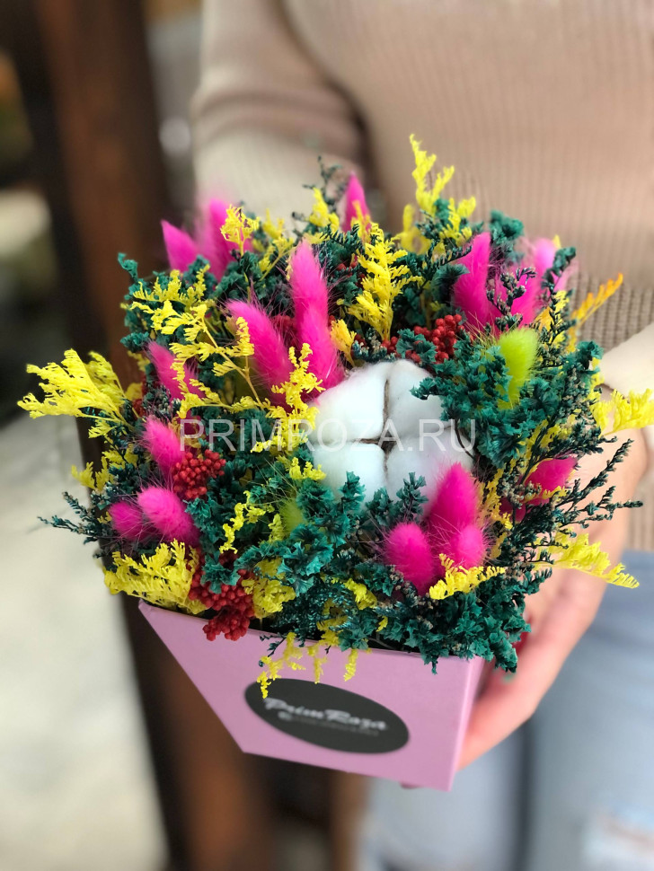 Сборная композиция из сухоцветов #B0021 Flowers delivery Vladivostok