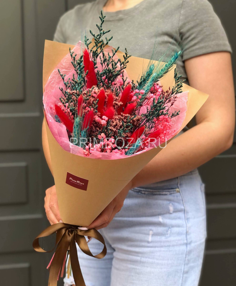 Букет комплимент из сухоцветов#S0015 Flowers delivery Vladivostok