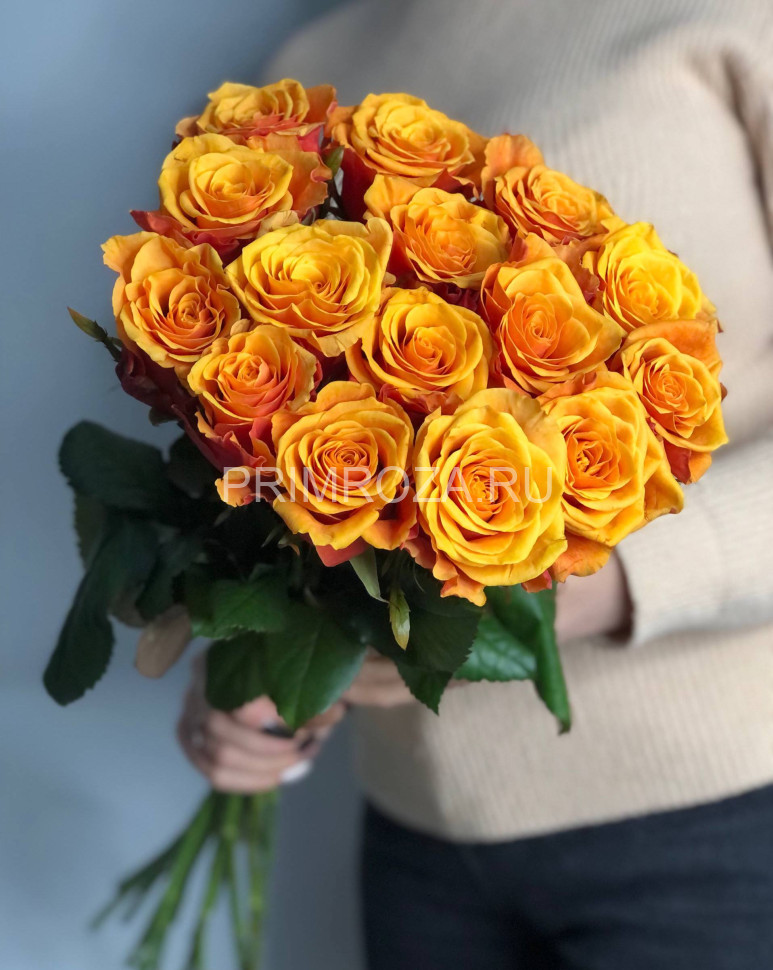 Букет из 15 оранжевых роз #DM030 Flowers delivery Vladivostok